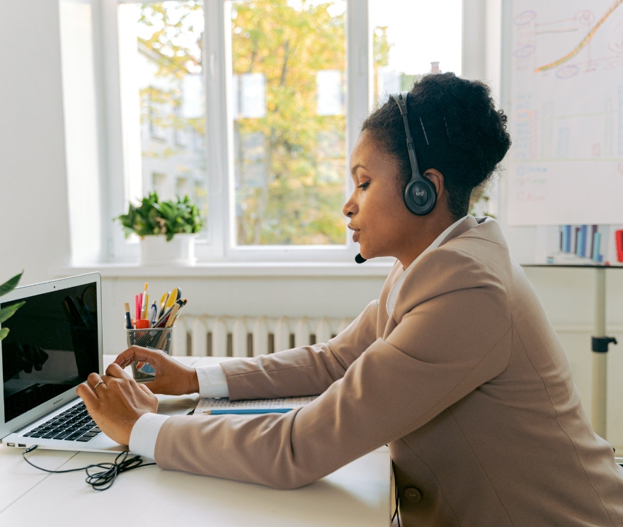 young black lady customer support mascot insurance brokers services